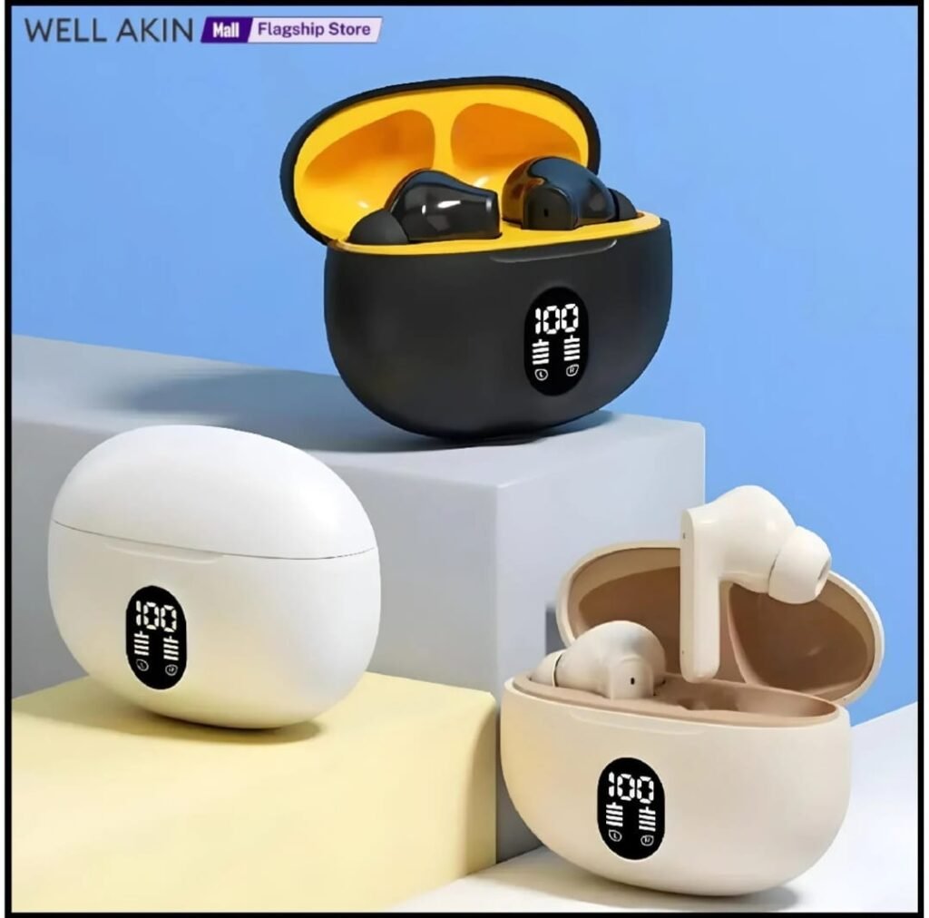 🔥 tws wireless earbuds with led display – enc noise cancellation, hifi stereo, bluetooth 5.3 ear buds | airpods woth mic