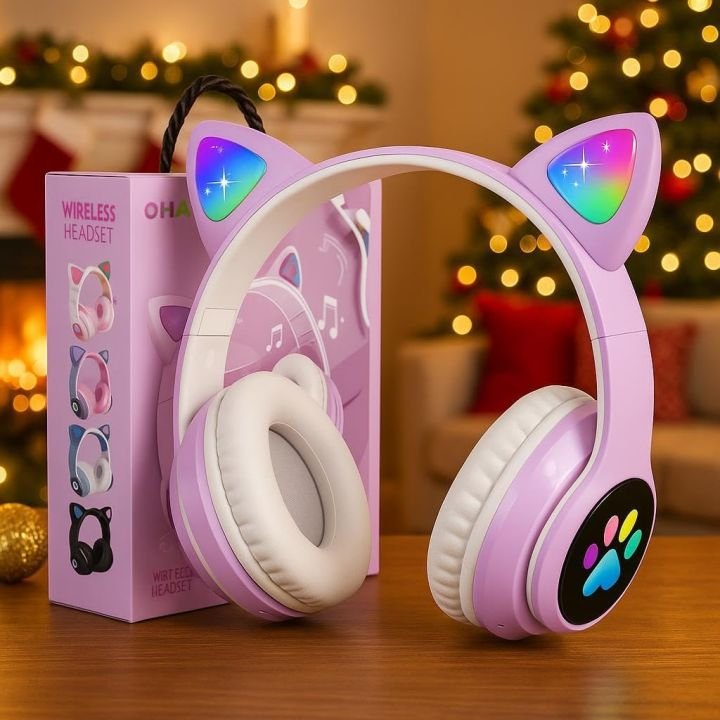 LED Cat Ear Wireless Bluetooth Headphones led cat ear wireless bluetooth headphones