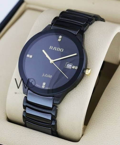 rado jubilé black dial watch
