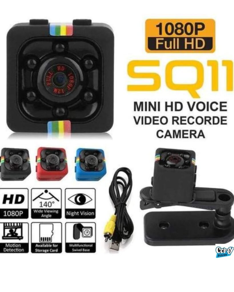 sq11 mini hd 1080p smart camera with stand & sd card support