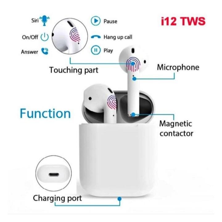 airpods pro style wireless bluetooth earbuds i12 airpods pro style wireless bluetooth earbuds i12