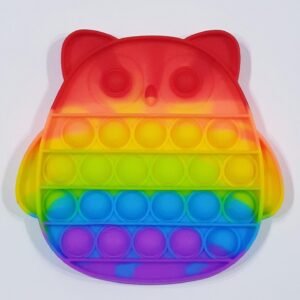 Rainbow Owl Pop It Fidget Toy | Silicone Sensory Stress Relief Toy for Kids & Adults
